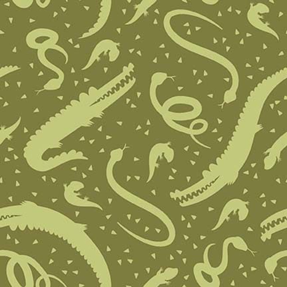 8094-66 GREEN REPTILES AUSSIE OZ-BORN Studio E Fabric
