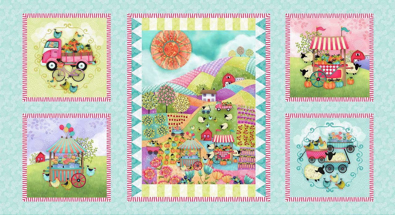 8211P-18 COUNTRY FAIR 24 INCH PANEL by Nancy Archer for Blank Quilting Fabric Sold by the Panel