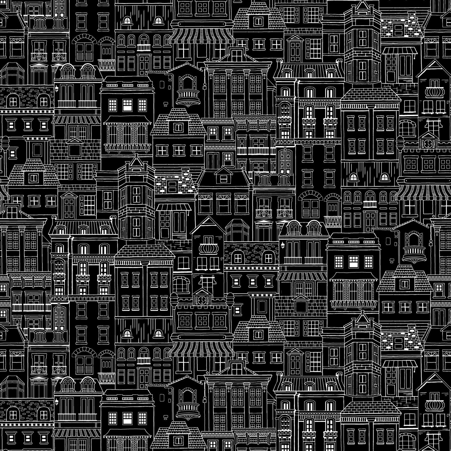 8227-90 All Or Nothing Black/White - Town Center for Studio E Fabric