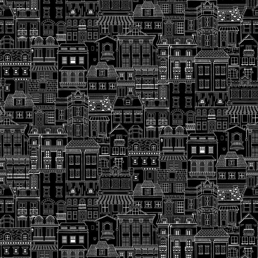 8227-90 All Or Nothing Black/White - Town Center for Studio E Fabric