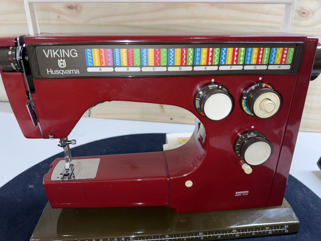 Vintage Viking Model 6440 Sewing Machine Maroon