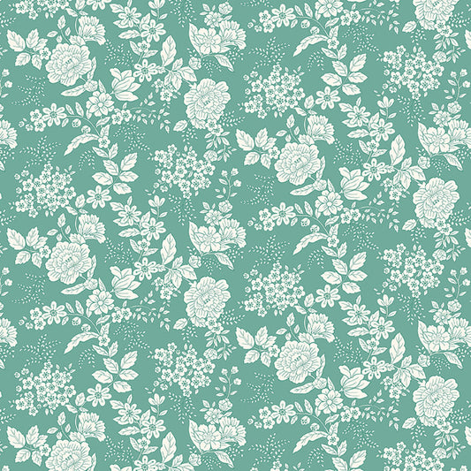 Quilter's Flour V 1267-01W Vines with Three Petal Flowers by Henry Glass Fabrics