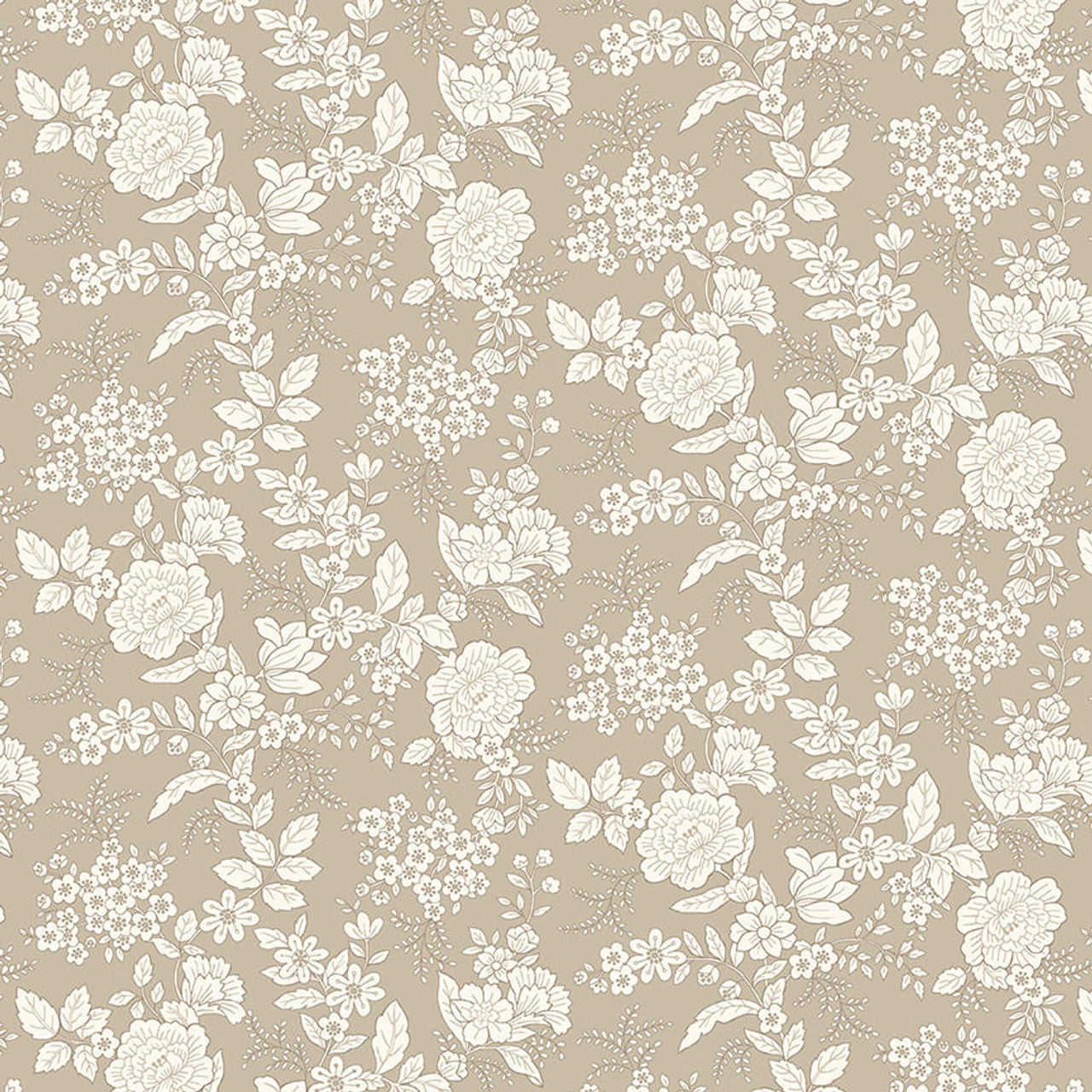826-90 Tranquility Taupe / Gray by Henry Glass Fabrics