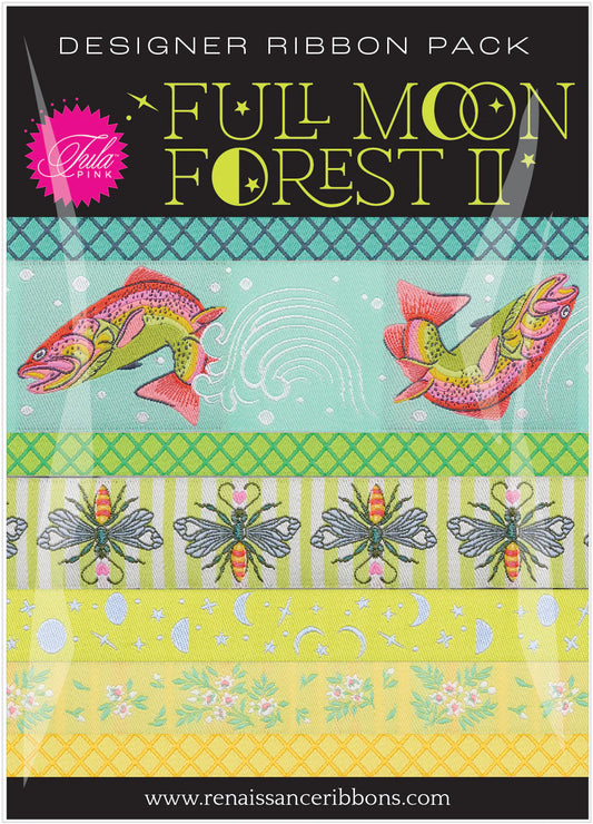 Full Moon Forest II Enchanted DESIGNER Ribbon PACK by Tula Pink for Renaissance Ribbons
