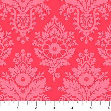 91089-26 Full Bloom Coral Lulu Heather Bailey Figo Sold By the Half Yard