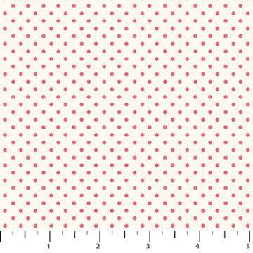 91137-11 Oven Fresh Pink Cream Dot Figo for Northcott Fabrics Sold By the Half Yard