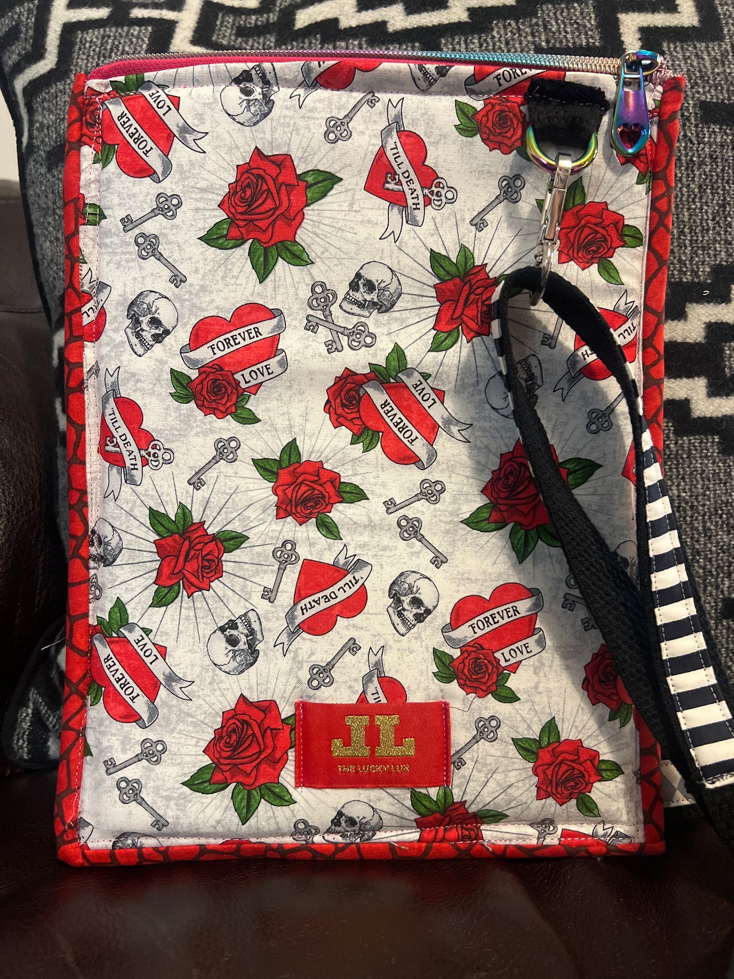 Skull Portrait Cameo Spooky Bag Till Death Do Us Part