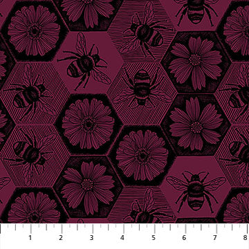AMT1005-26L Rhapsody Busy Mulberry de Anna Maria Textiles Vendido por medio metro