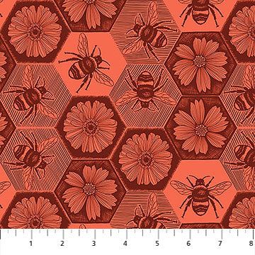 AMT1005-38V Tinta indeleble Coral de Anna Maria Textiles Vendido por medio metro