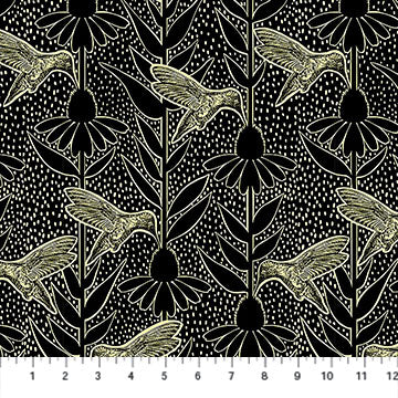 AMT1007-99L Indelible Ink Humming Black by Anna Maria Textiles Sold by the Half Yard
