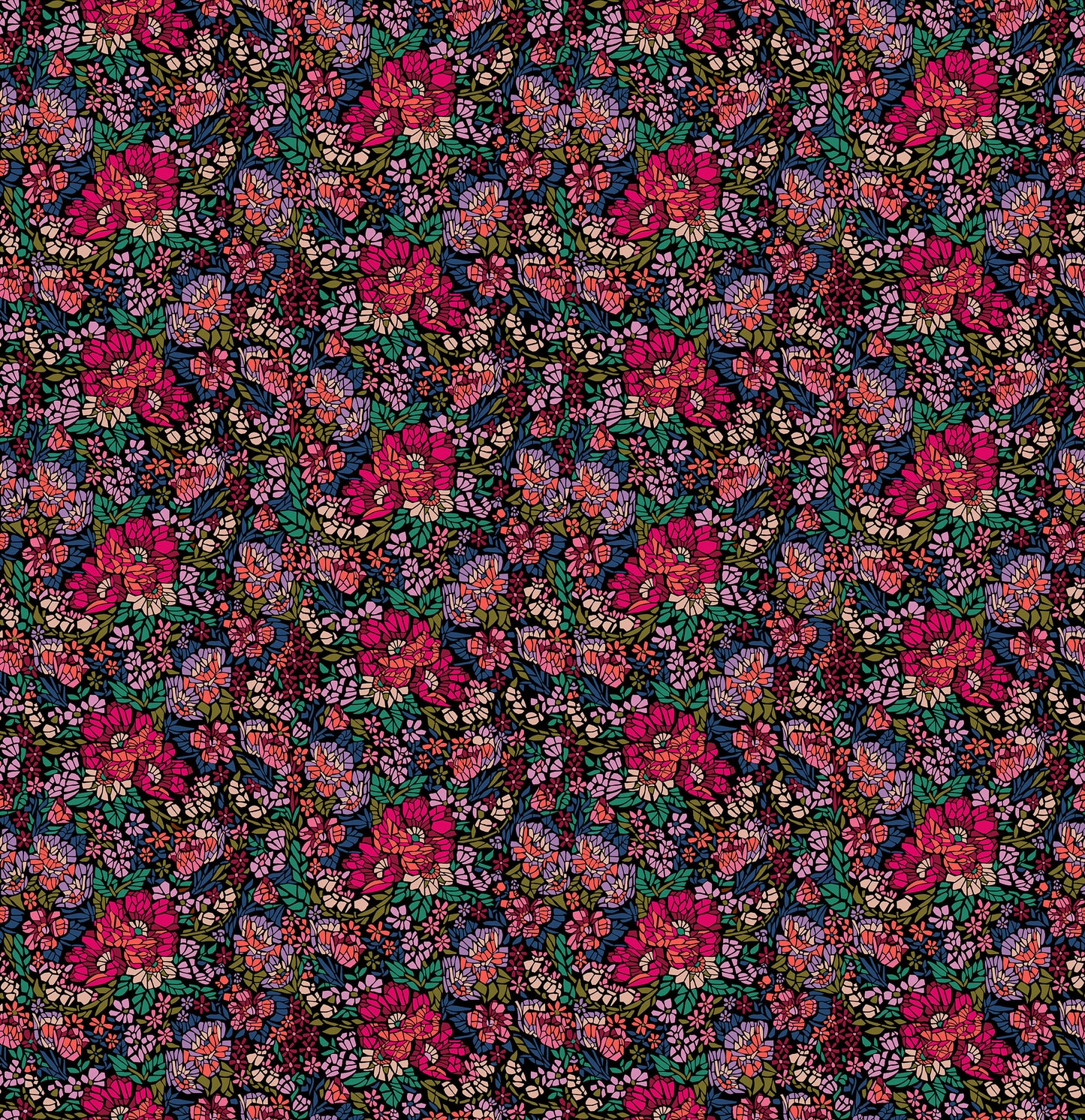 AMT169-28L Rhapsody Mosaic Painted by Anna Maria Textiles Sold by the Half Yard