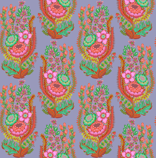 AMT170-45V Rhapsody Outstretched Periwinkle by Anna Maria Textiles Sold by the Half Yard