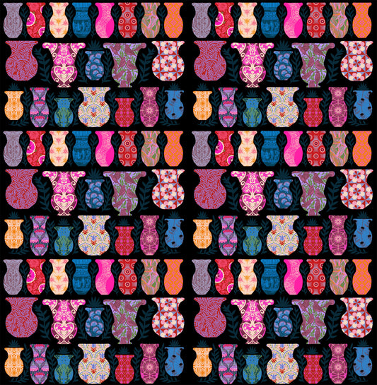 AMT173-99 Rhapsody Anniversary Vase Multi by Anna Maria Textiles Sold by the Half Yard