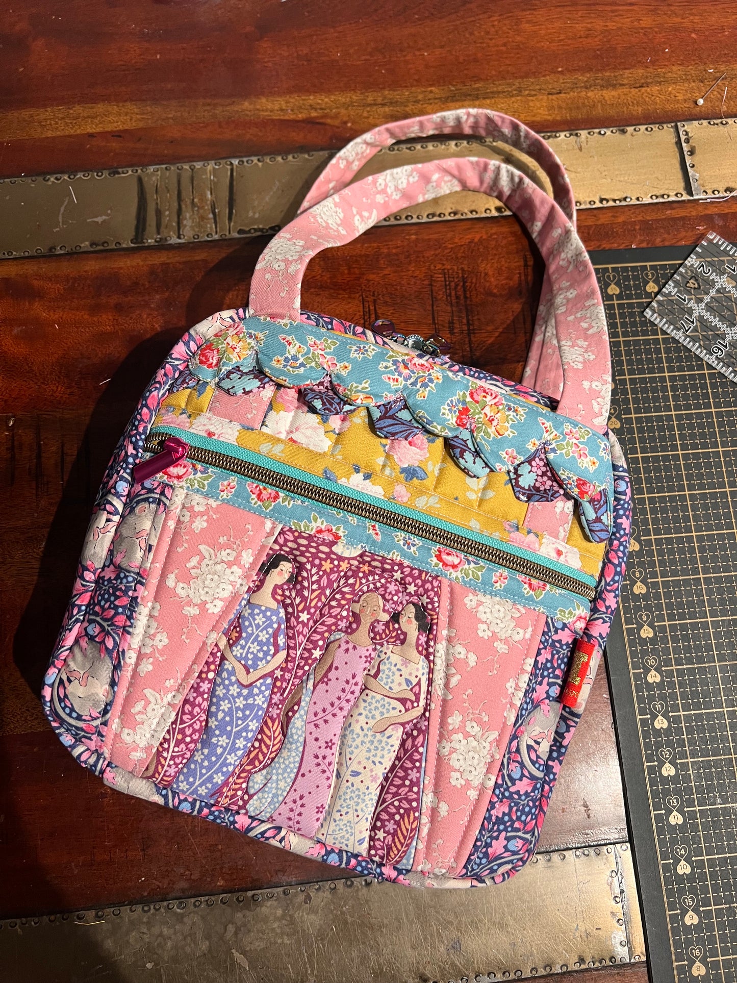 Tilda Whimsical Makeup Needlepoint Bag