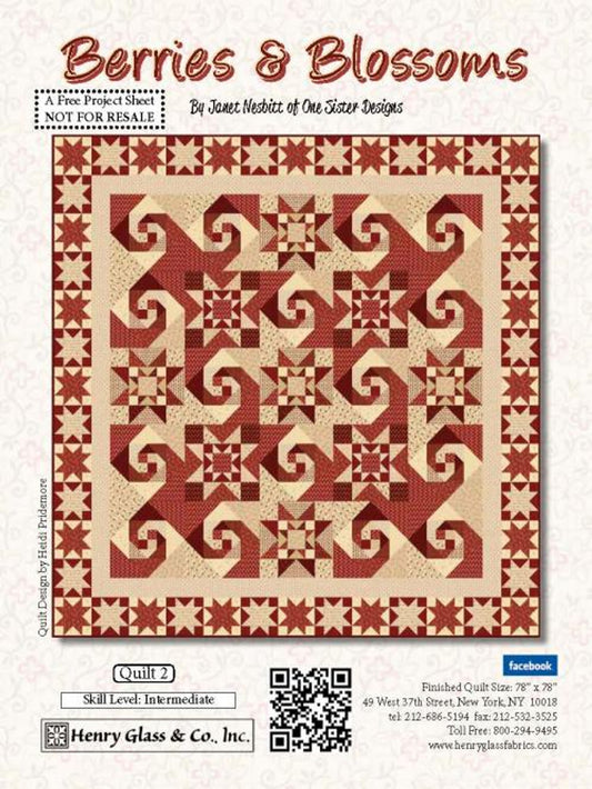 FREE PDF Pattern Berries and Blossoms Quilt #2
