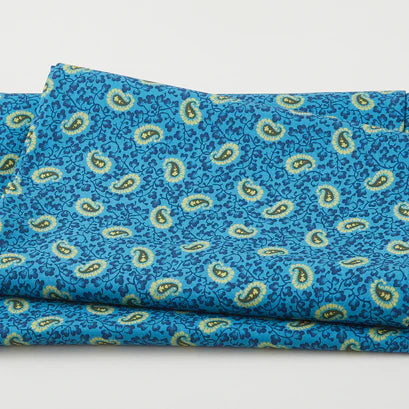 4234-76 Canterbury BLUE Paisely Tonal Fabric by Blank Quilting Sold by the Half Yard