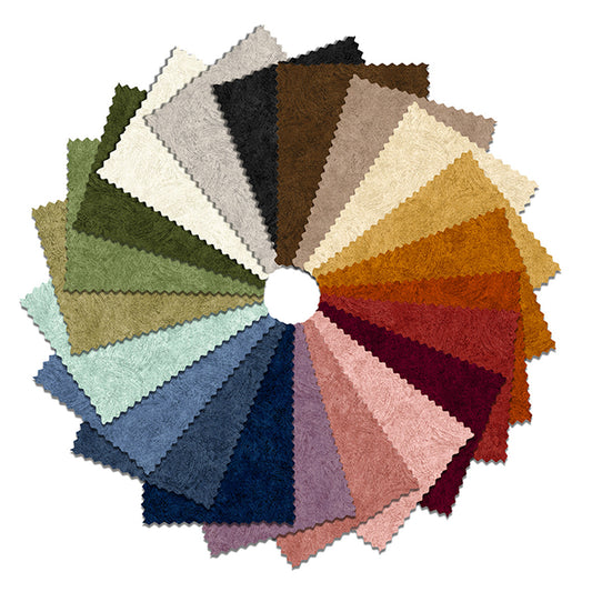 32 pc FAT QUARTER BUNDLE BRUSHSTROKES by Color Principle for Henry Glass Fabrics