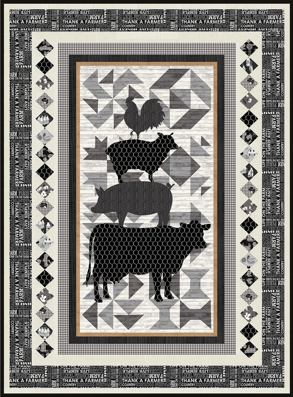 5331P-99 BUTTERMILK FARMSTEAD COW 30 IN PANEL for Studio E Fabric