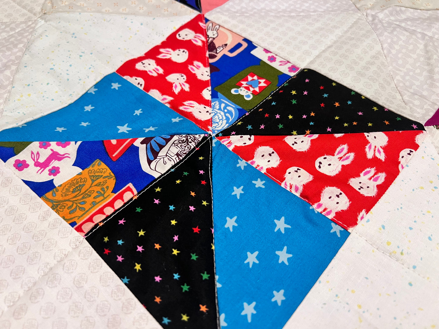 Ruby Star Charm Quilt 67 in x 56 in Hello Alice + Starry