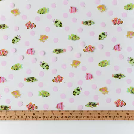Colección Tula Pink Floral Reef: Vinilo School Crossing
