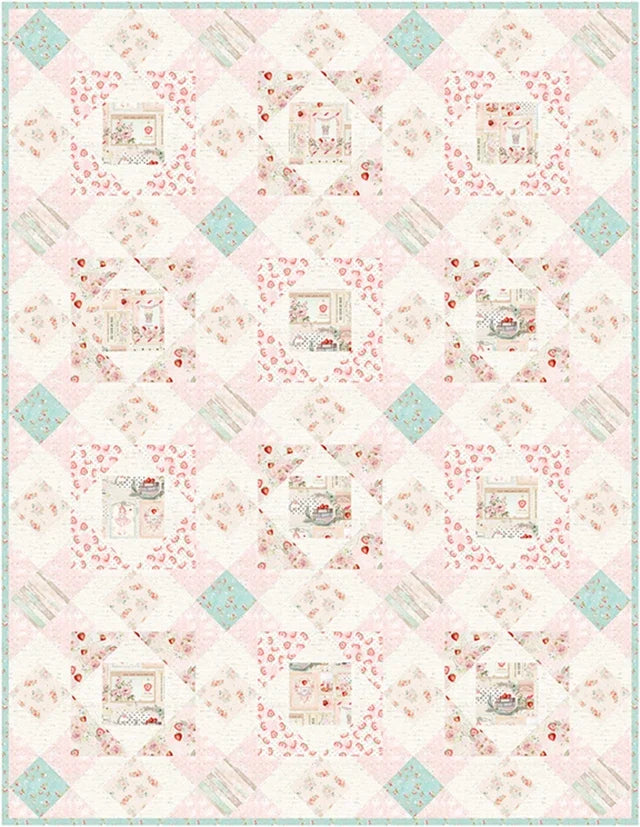 Chateau Chic Quilt made with Fruits and Blossoms fabric