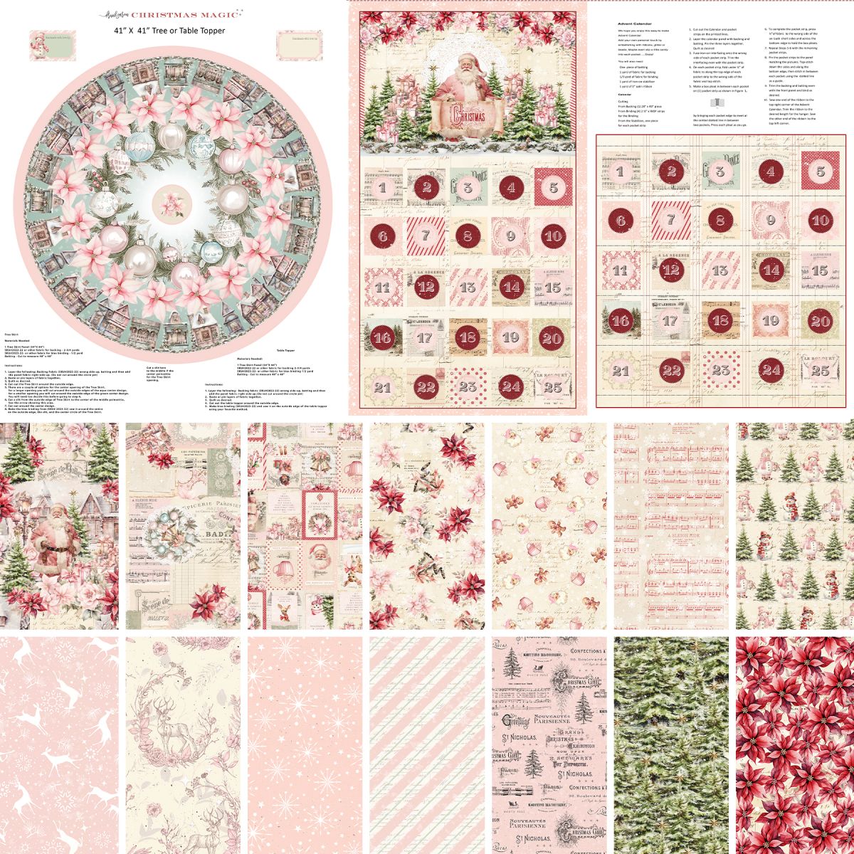 Christmas Magic Digital Christmas Scenic Santa 2014-41 Blank Quilting Sold by the Half Yard