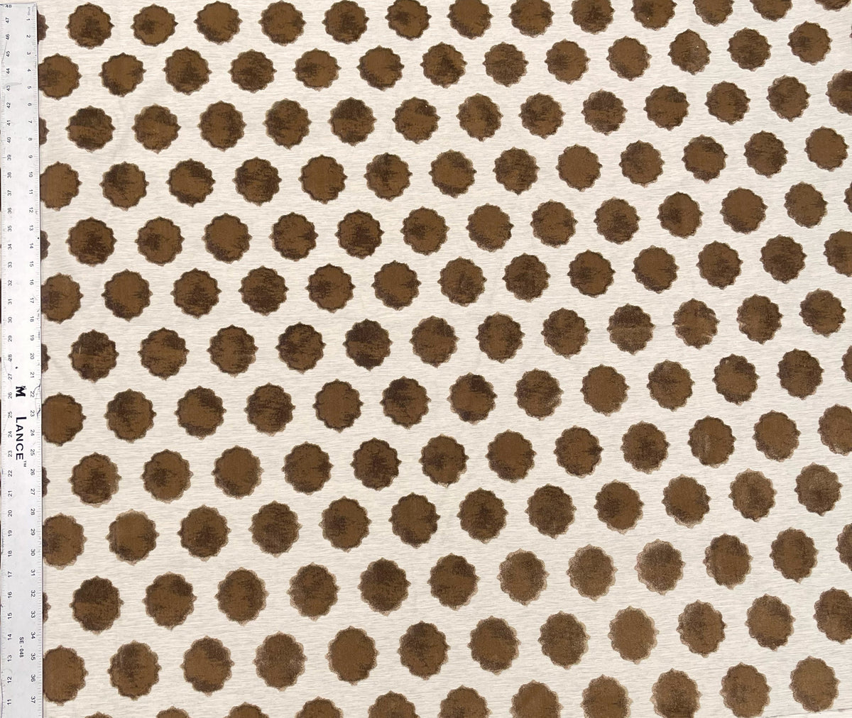 CLAIRE - MEDALLION  CUT VELVET UPHOLSTERY FABRIC BY THE YARD