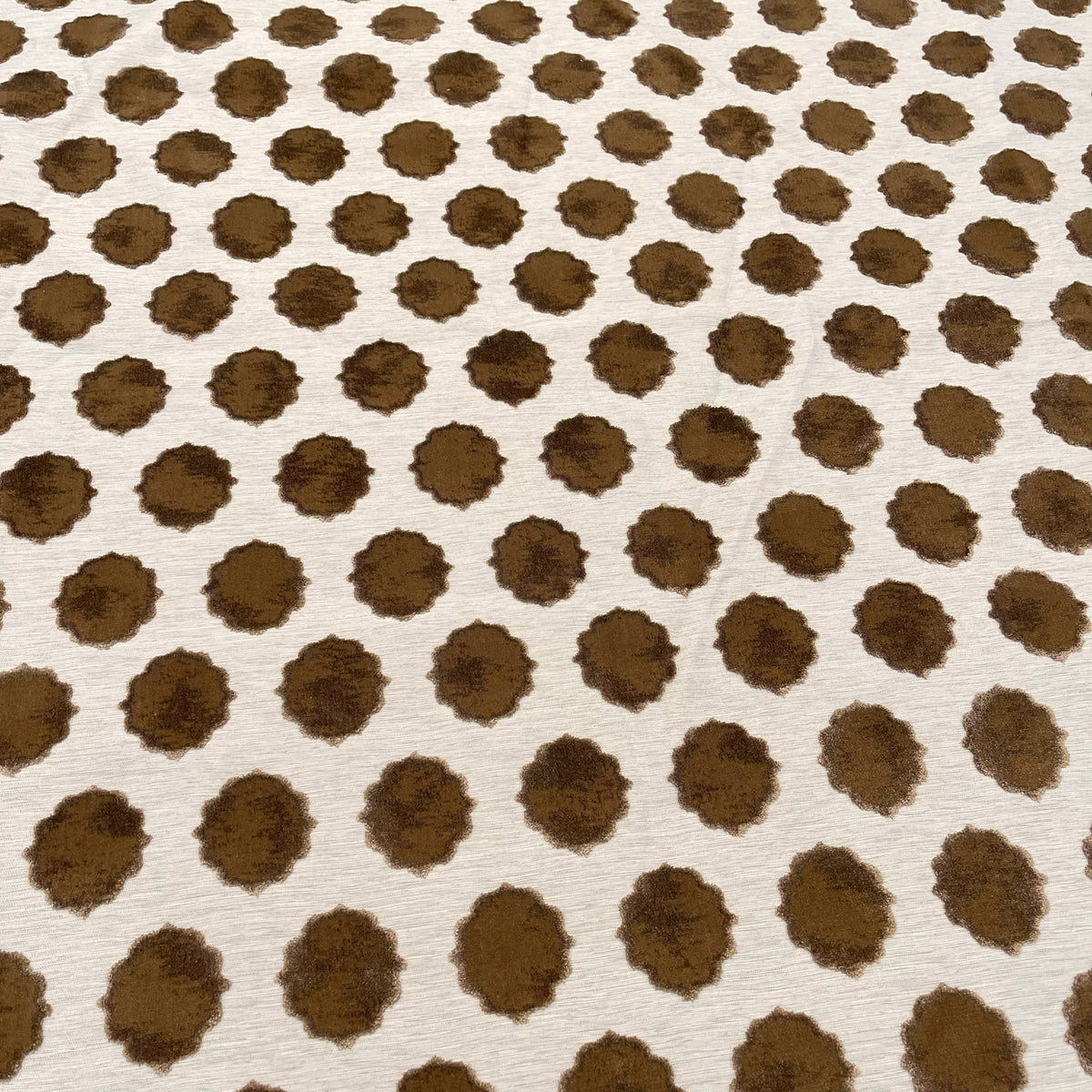 CLAIRE - MEDALLION  CUT VELVET UPHOLSTERY FABRIC BY THE YARD