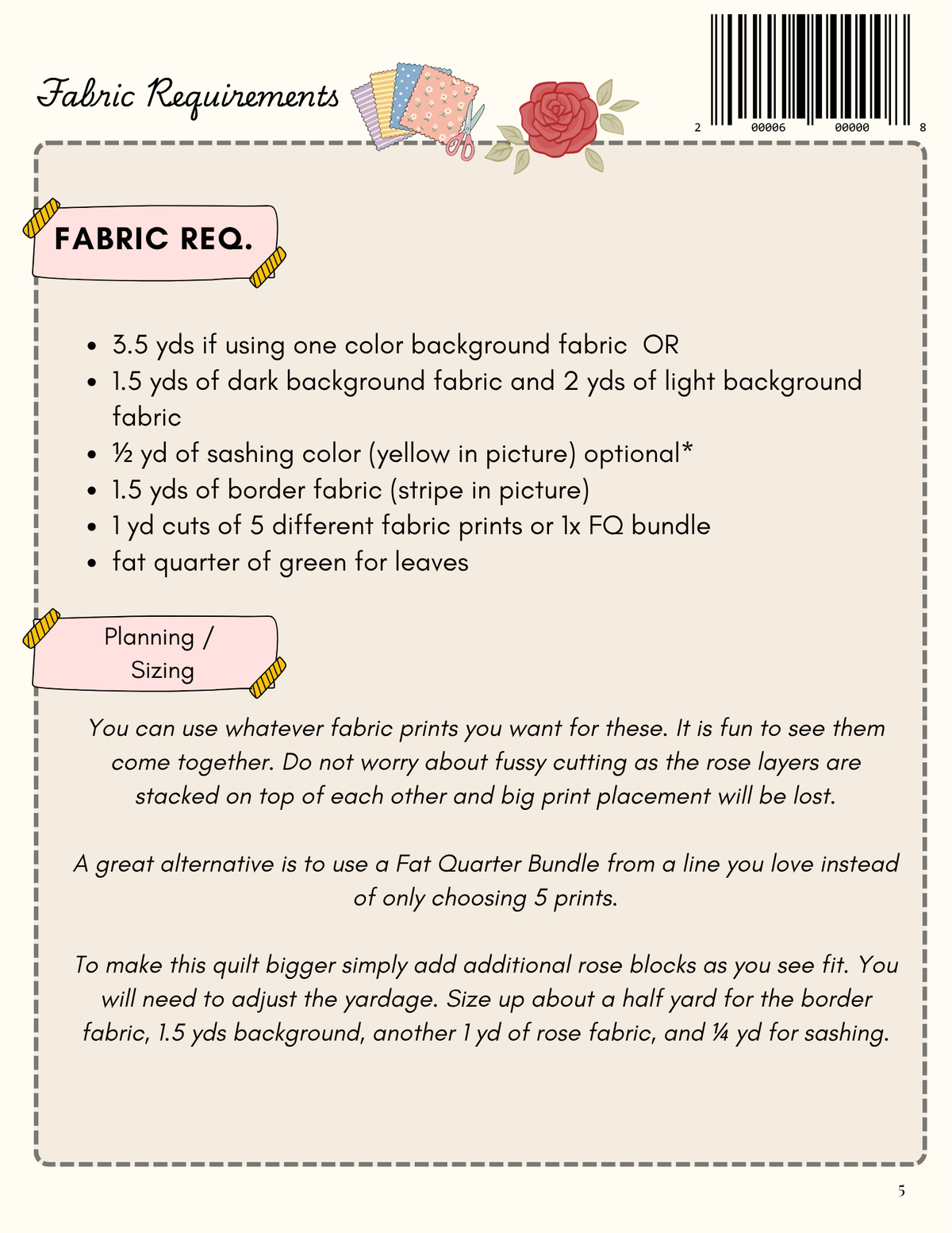 Lucky Rose Quilt Pattern (PDF Download)