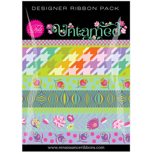 Untamed Moonbeam DESIGNER Ribbon PACK by Tula Pink for Renaissance Ribbons
