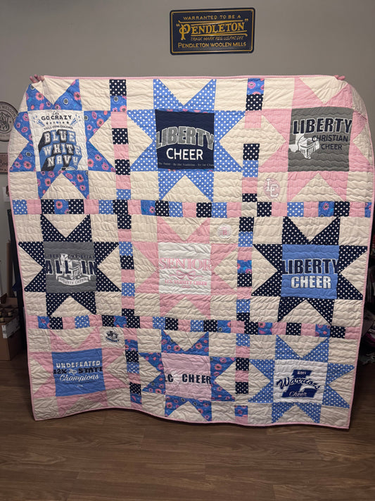 Listing for Custom Memory Quilt T Shirt Quilt- Made to Order