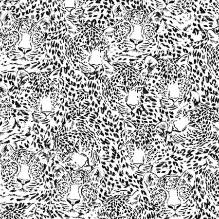 Black Snowleopard Embrace Double Gauze Cotton