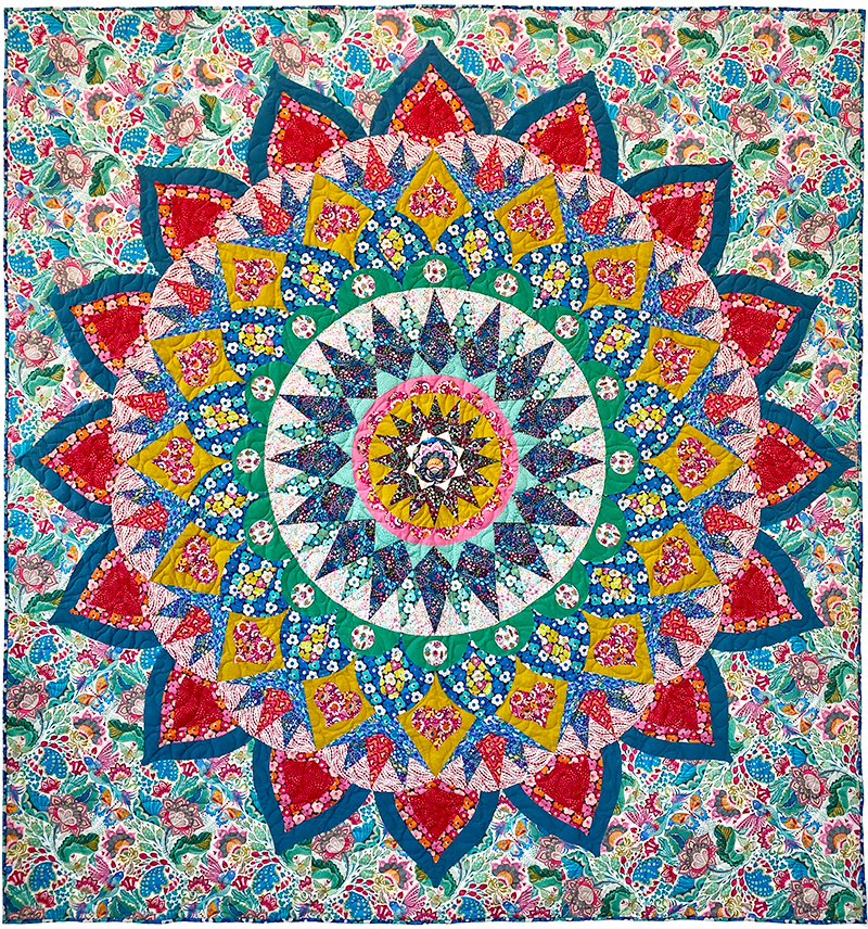 RR221 Eden's Flower Fat Robin and 32 Point Compass Quilt Pattern