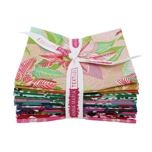 FQCOZY18-10  COZY CHRISTMAS FQ Bundle of 18 Anna Maria Textiles for Northcott