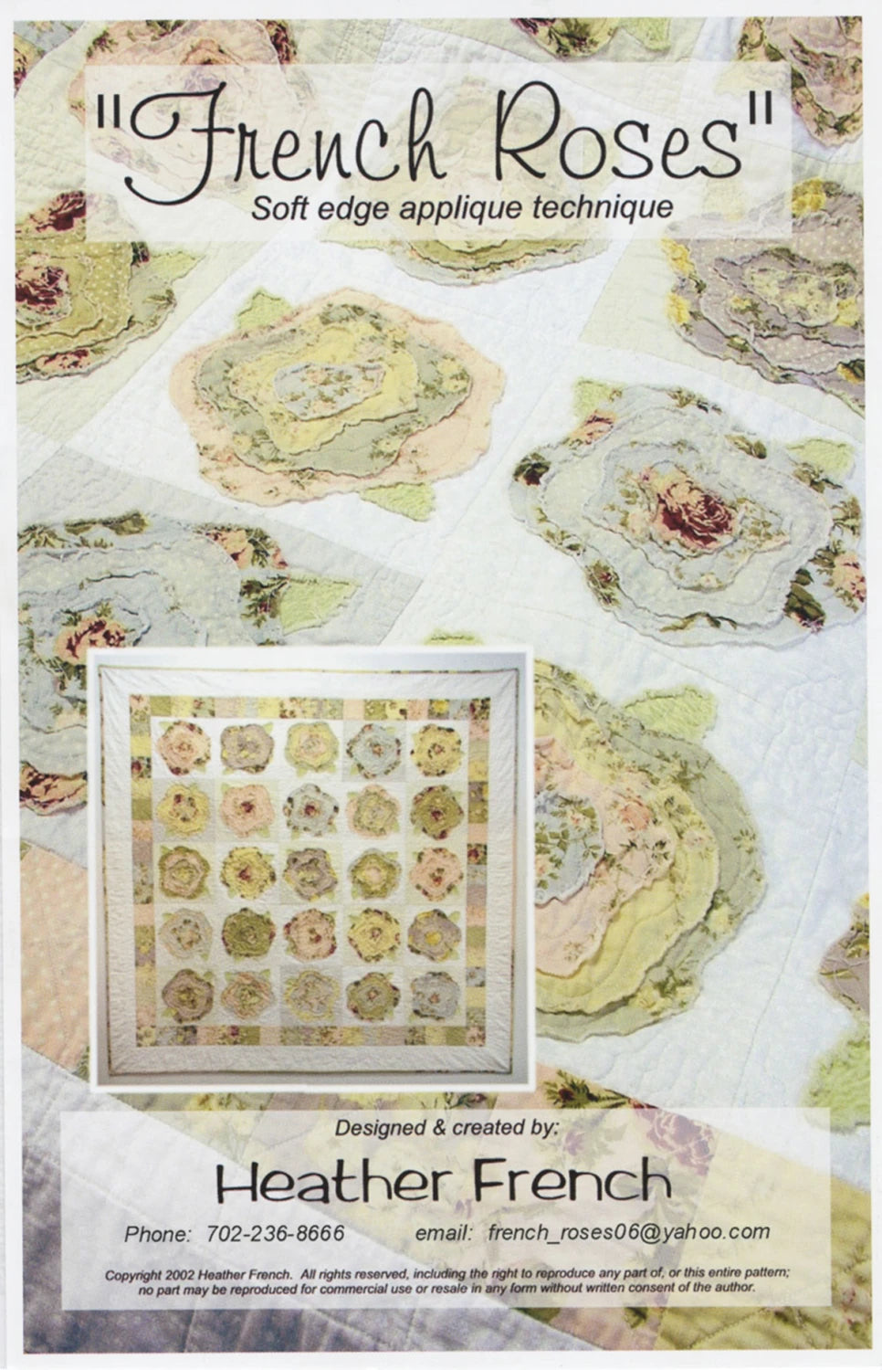 French Roses Quilt Pattern by Heather French #FR001