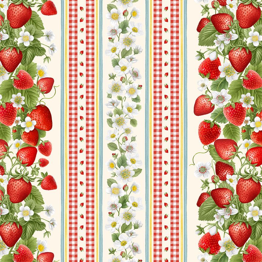 SWEET BERRY 11" STRIPE FRUIT-CD3401  CREAM