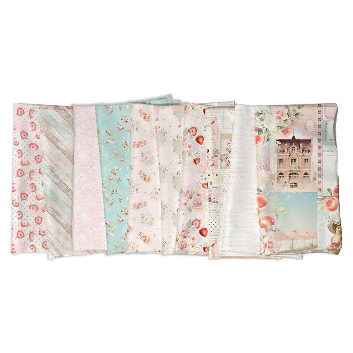 Fruits and Blossoms collection fabric stack