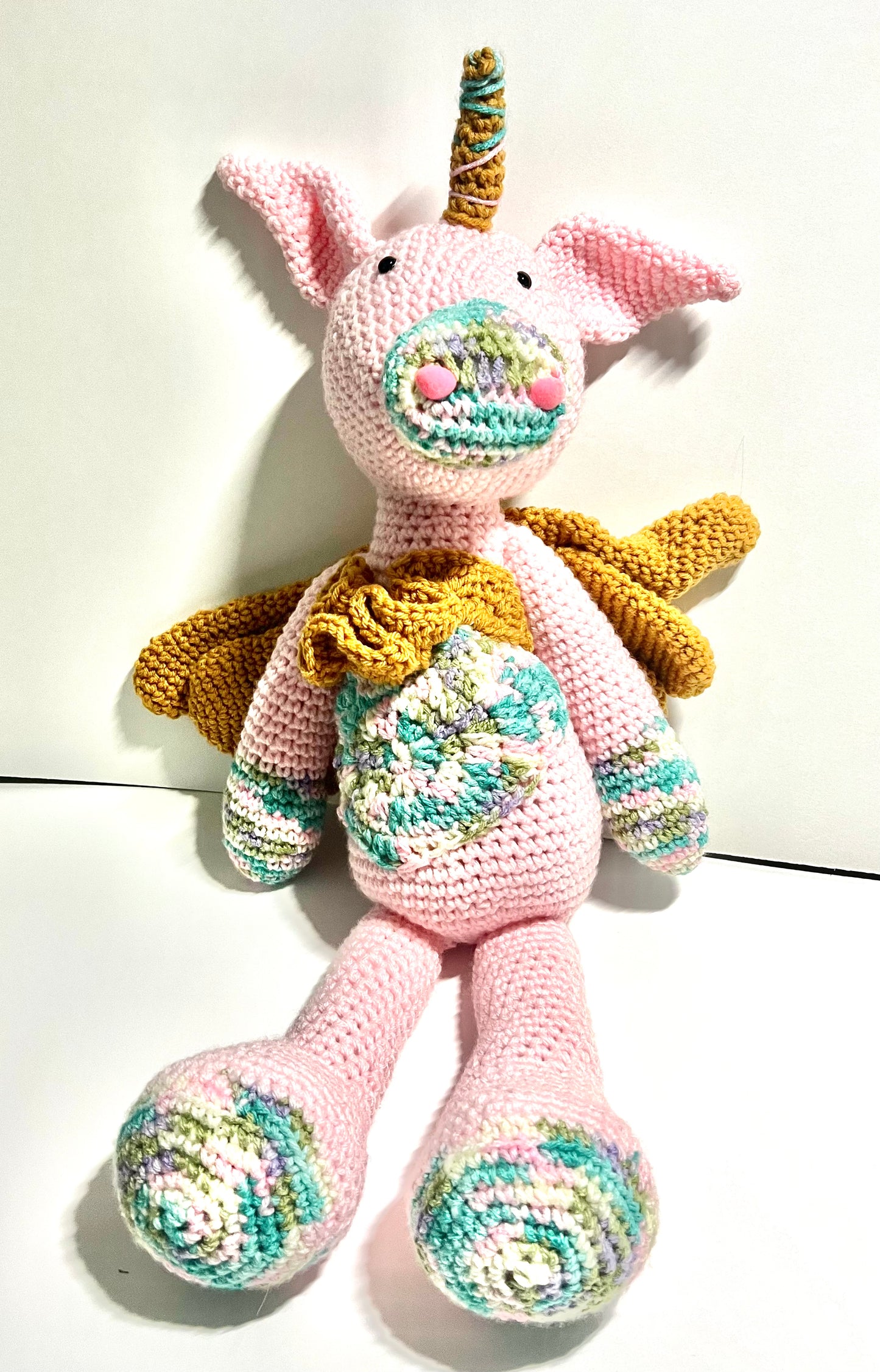 Amigurumi Doll “When Pigs Fly” crochet pig