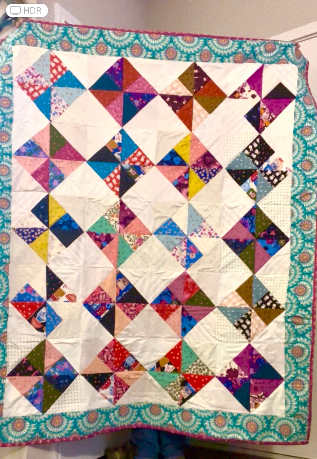 Ruby Star Charm Quilt 67 in x 56 in Hello Alice + Starry