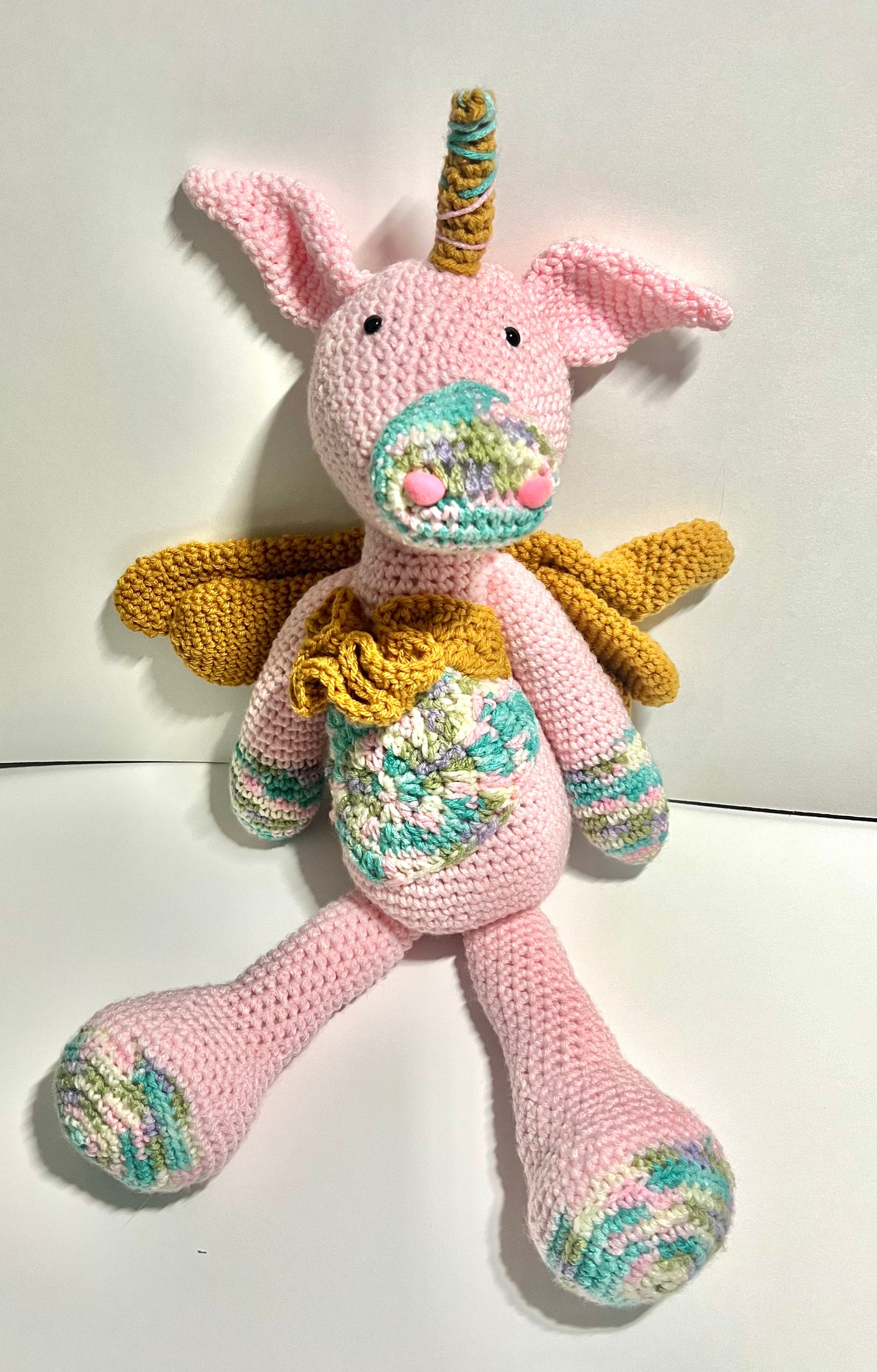 Amigurumi Doll “When Pigs Fly” crochet pig