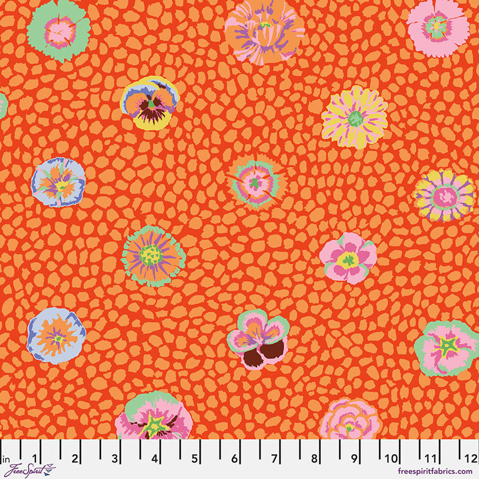 Guinea Flower APRICOT Orange Kaffe Fassett Collective Sold by the Half Yard