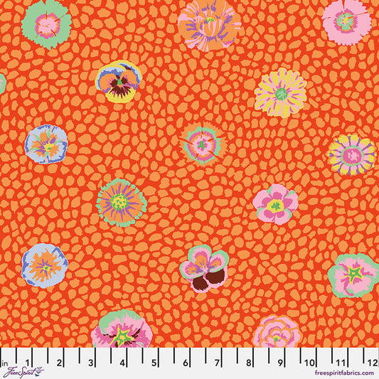 Guinea Flower APRICOT Orange Kaffe Fassett Collective Sold by the Half Yard