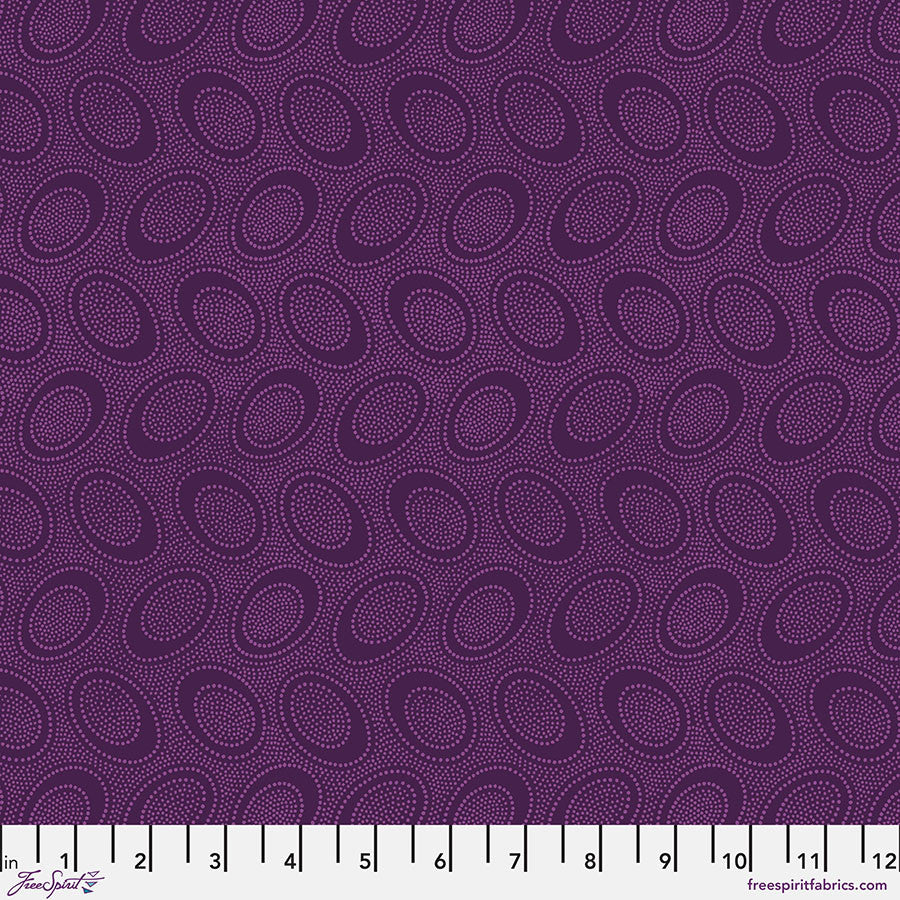 Aboriginal Dot PLUM PURPLE Kaffe Fassett Collective FABRIC Sold by the Half Yard