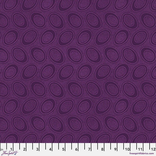 Aboriginal Dot PLUM PURPLE Kaffe Fassett Collective FABRIC Sold by the Half Yard