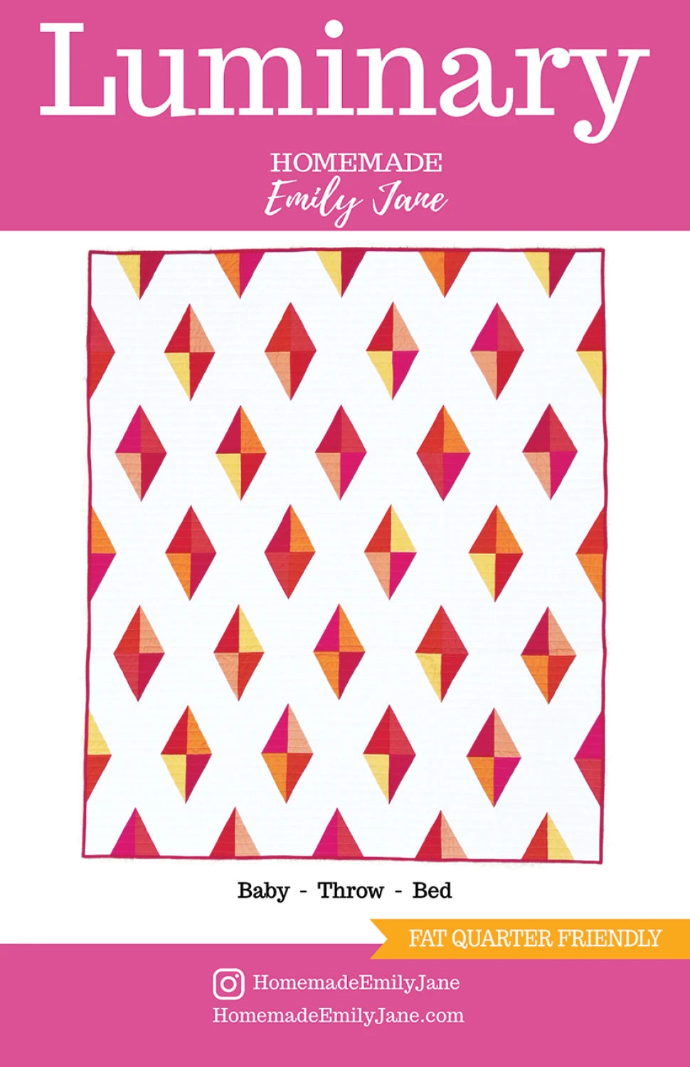 Luminary Diamond Quilt Pattern By Emily Tindall HMEJ119