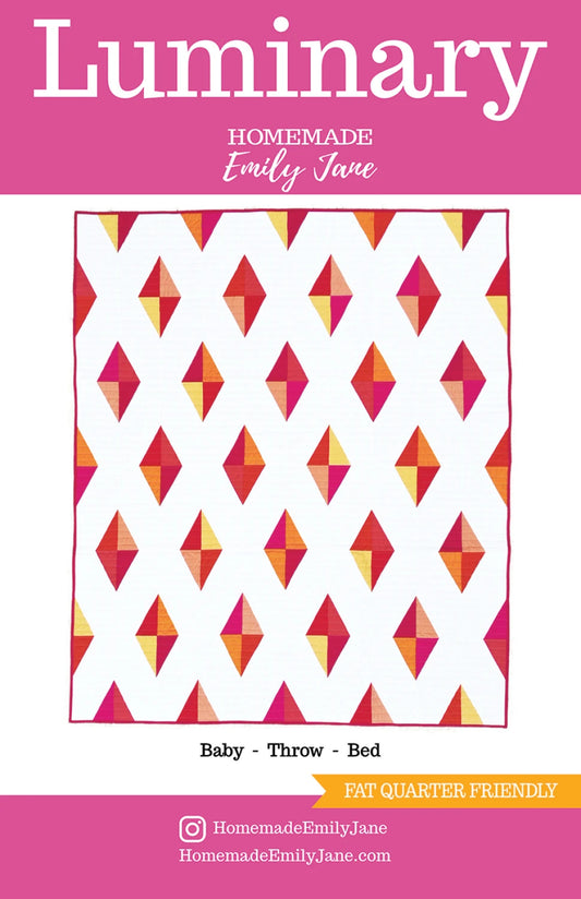 Luminary Diamond Quilt Pattern By Emily Tindall HMEJ119