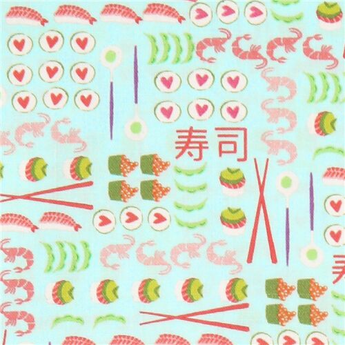 Michael Miller I love Sushi Aqua