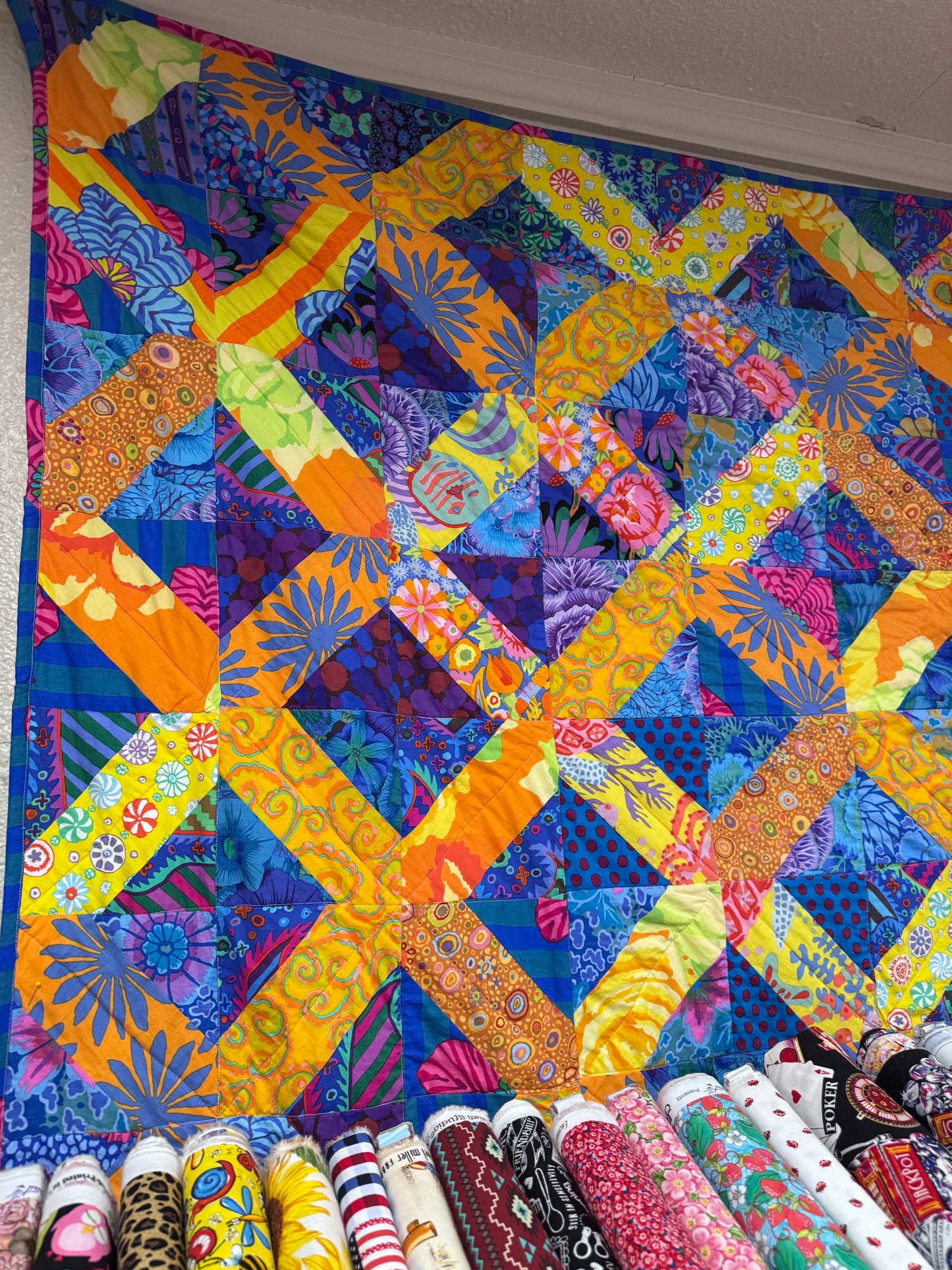 Kaffe Fassett Eclectic Blue Quilt Kit