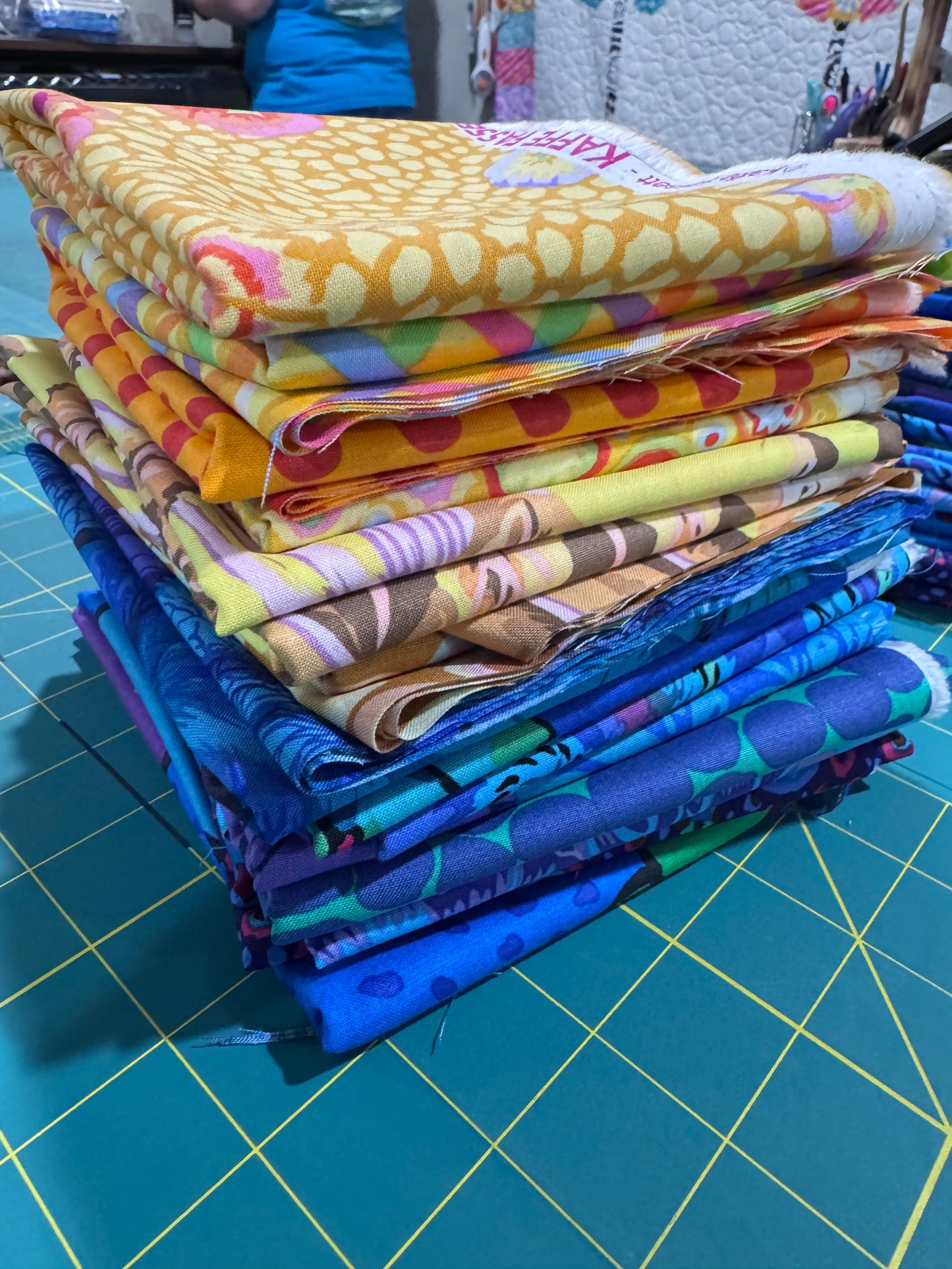 Kaffe Fassett Eclectic Blue Quilt Kit