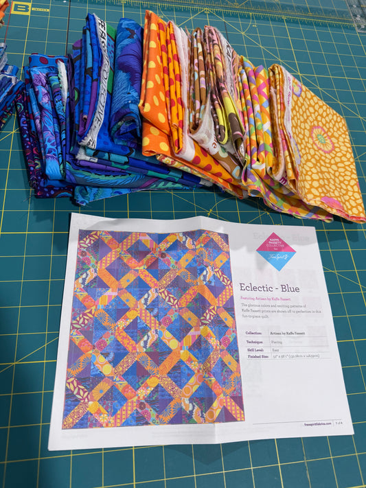 Kaffe Fassett Eclectic Blue Quilt Kit